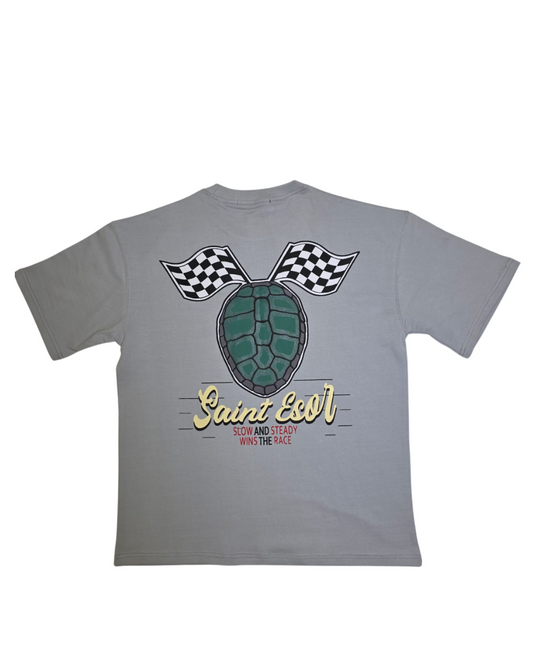 Slow & Steady Grey Graphic Tee