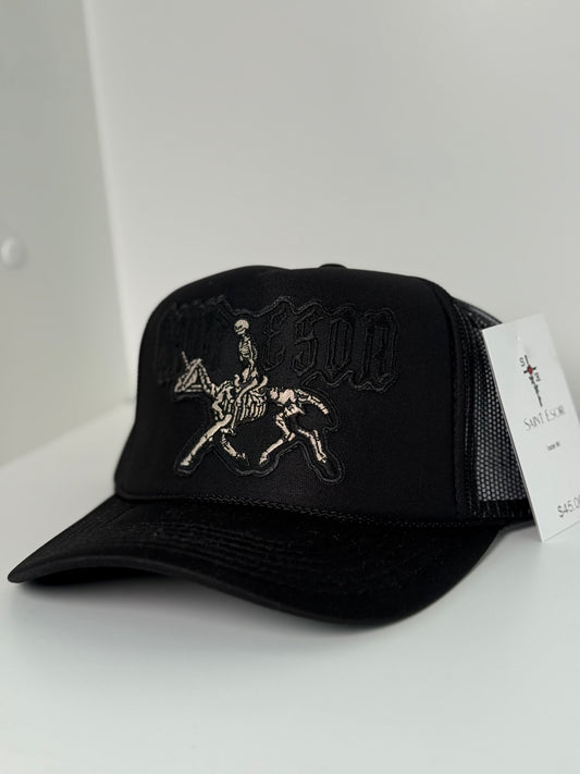 Skeleton Rider Trucker Cap