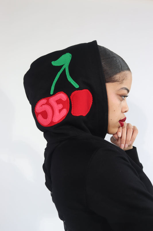 Cherry Crop Top Hoodie