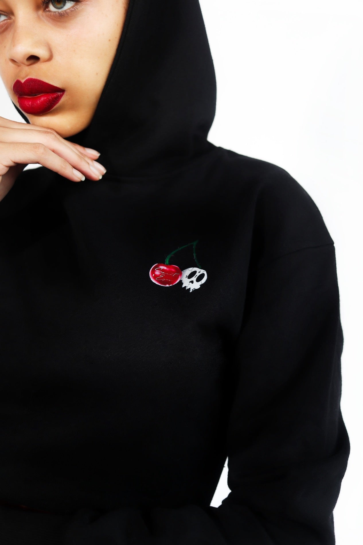 Cherry Crop Top Hoodie