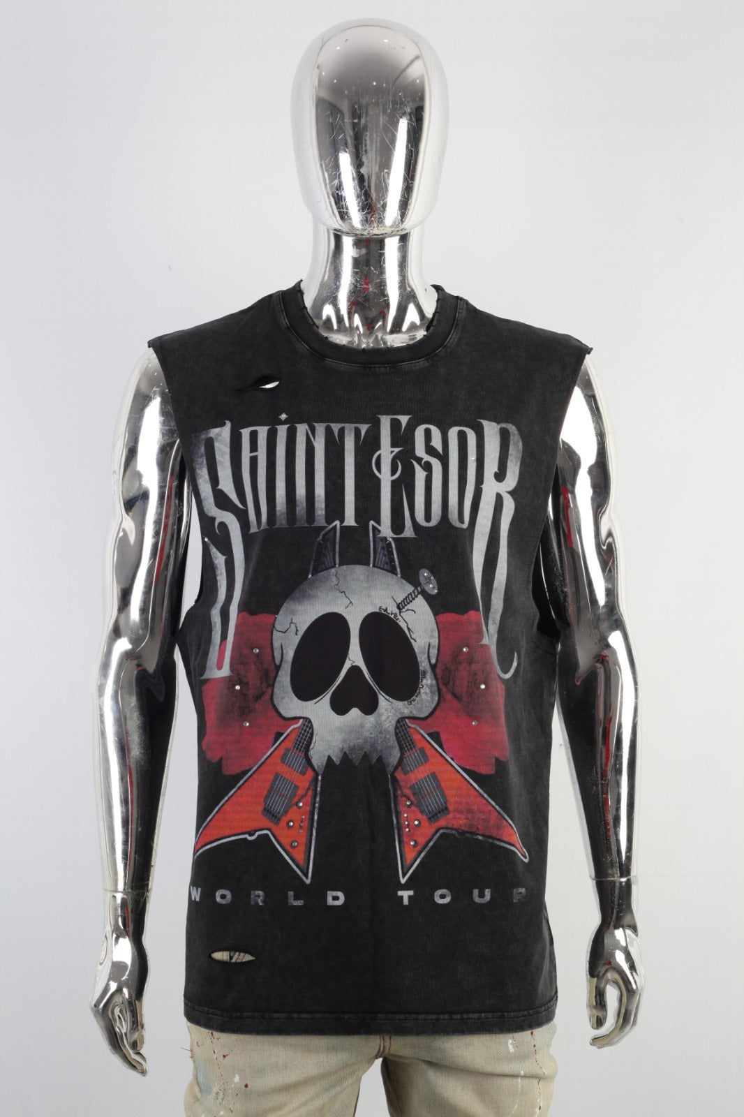 World Tour Sleeveless Tee — Black Rock Star Collection
