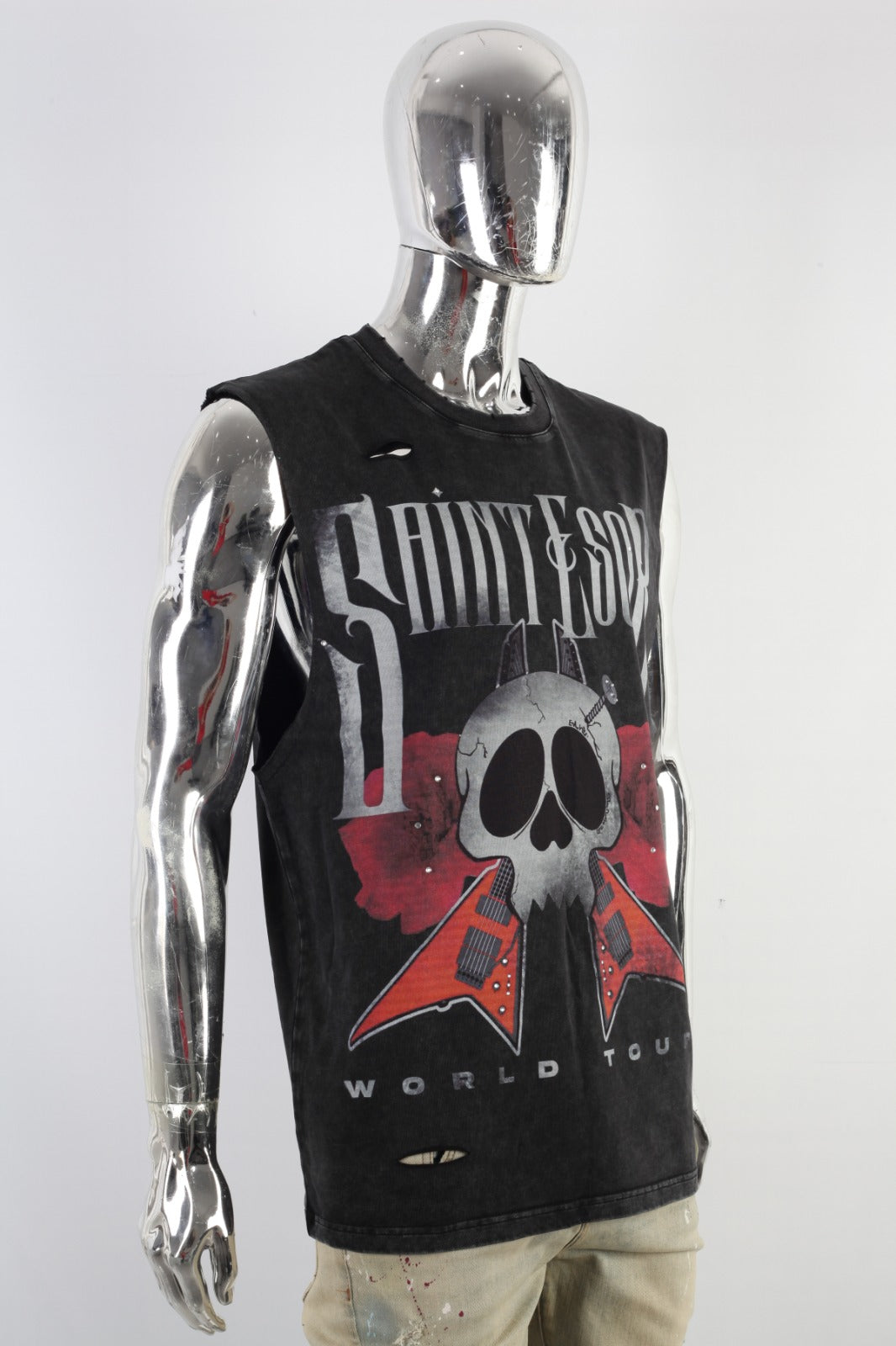 World Tour Sleeveless Tee — Black Rock Star Collection