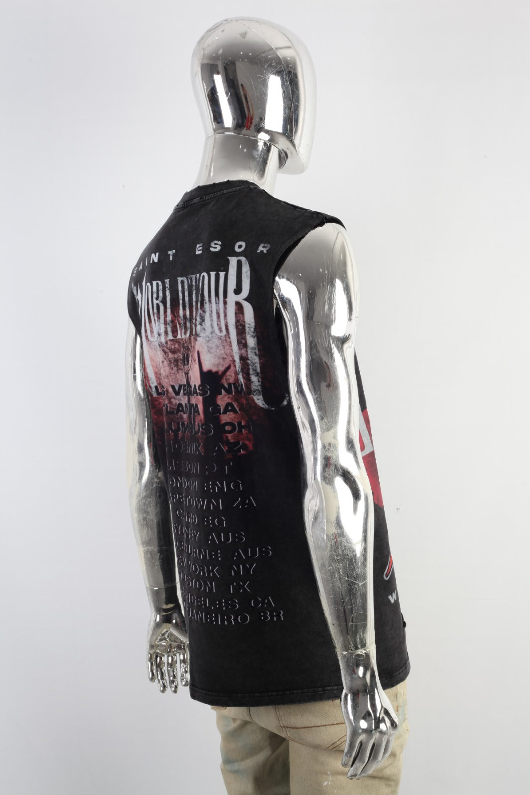 World Tour Sleeveless Tee — Black Rock Star Collection