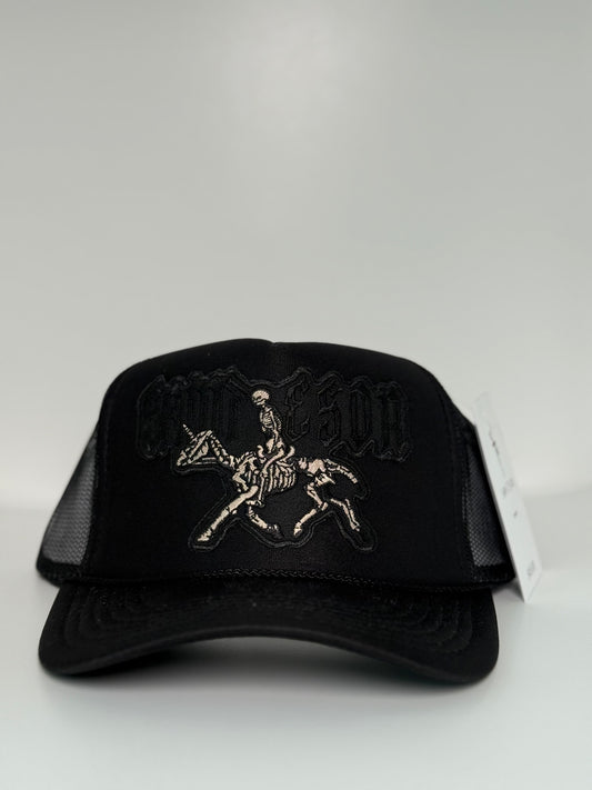Skeleton Rider Trucker Cap